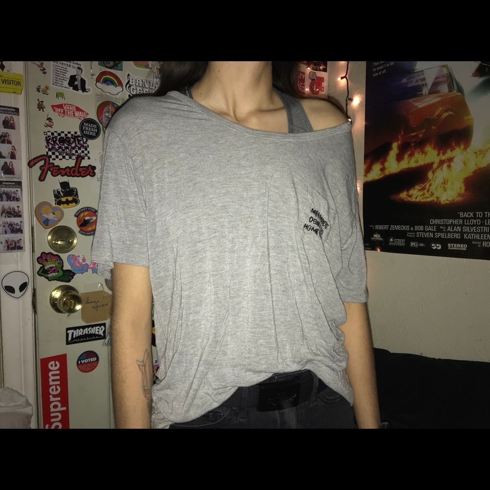 Brandy Melville embroidered tee